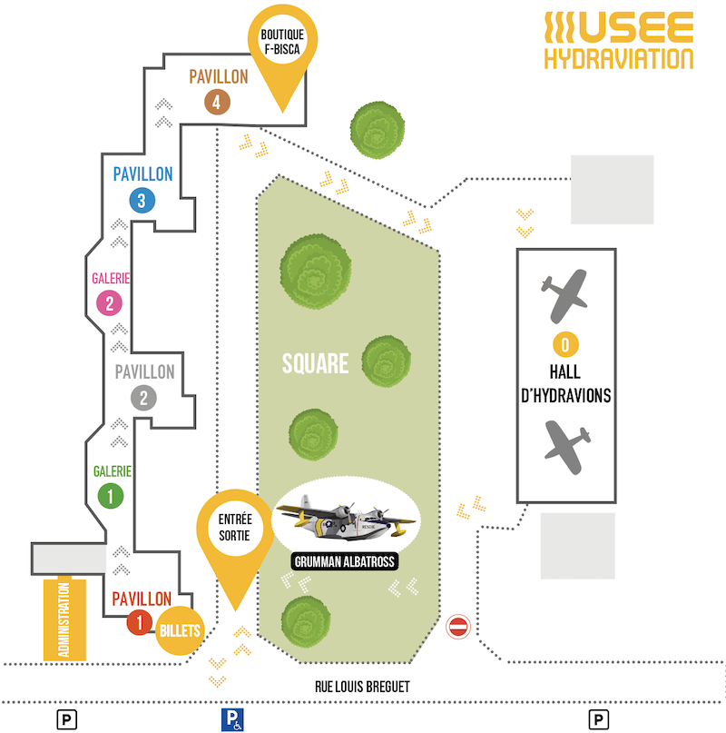 Plan du Musée de l'Hydraviation de Biscarosse