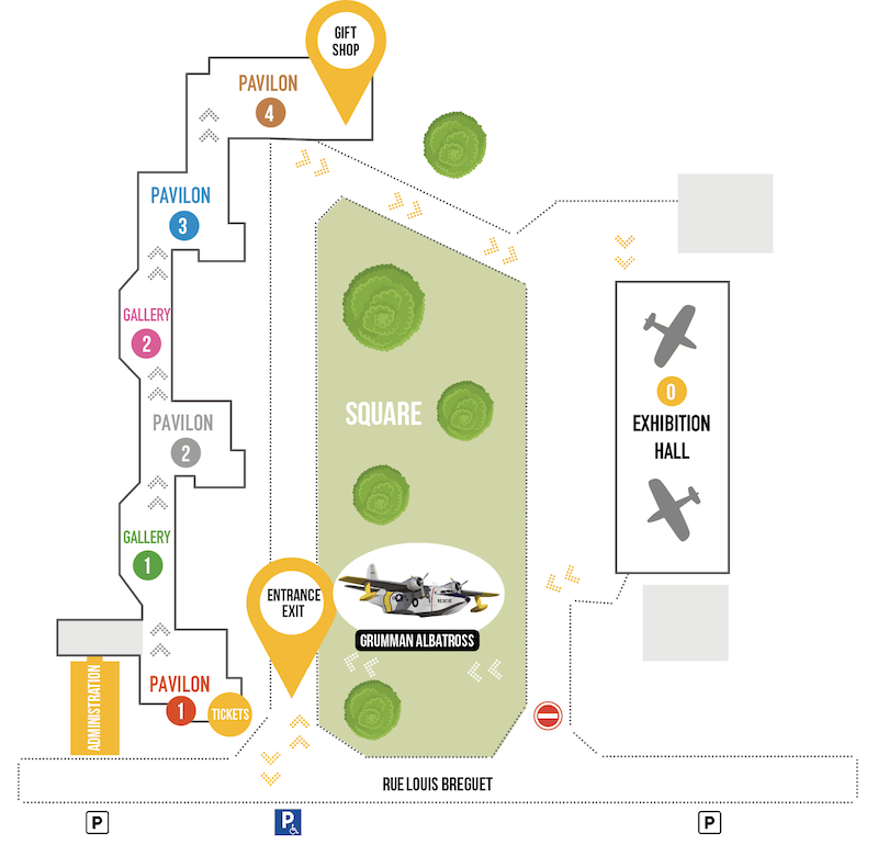 Map of the Musée de l'Hydraviation in Biscarrosse