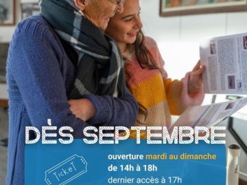 [ SEPTEMBRE - CHANGEMENT D'HORAIRES ⏱ ]

Dès septembre, le Musée de l'Hydraviation est ouvert de 14h à 18h (dernier accès à 17h) du mardi au dimanche !...