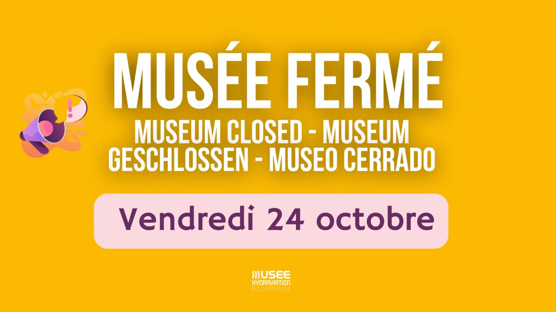 Fermeture exceptionnelle